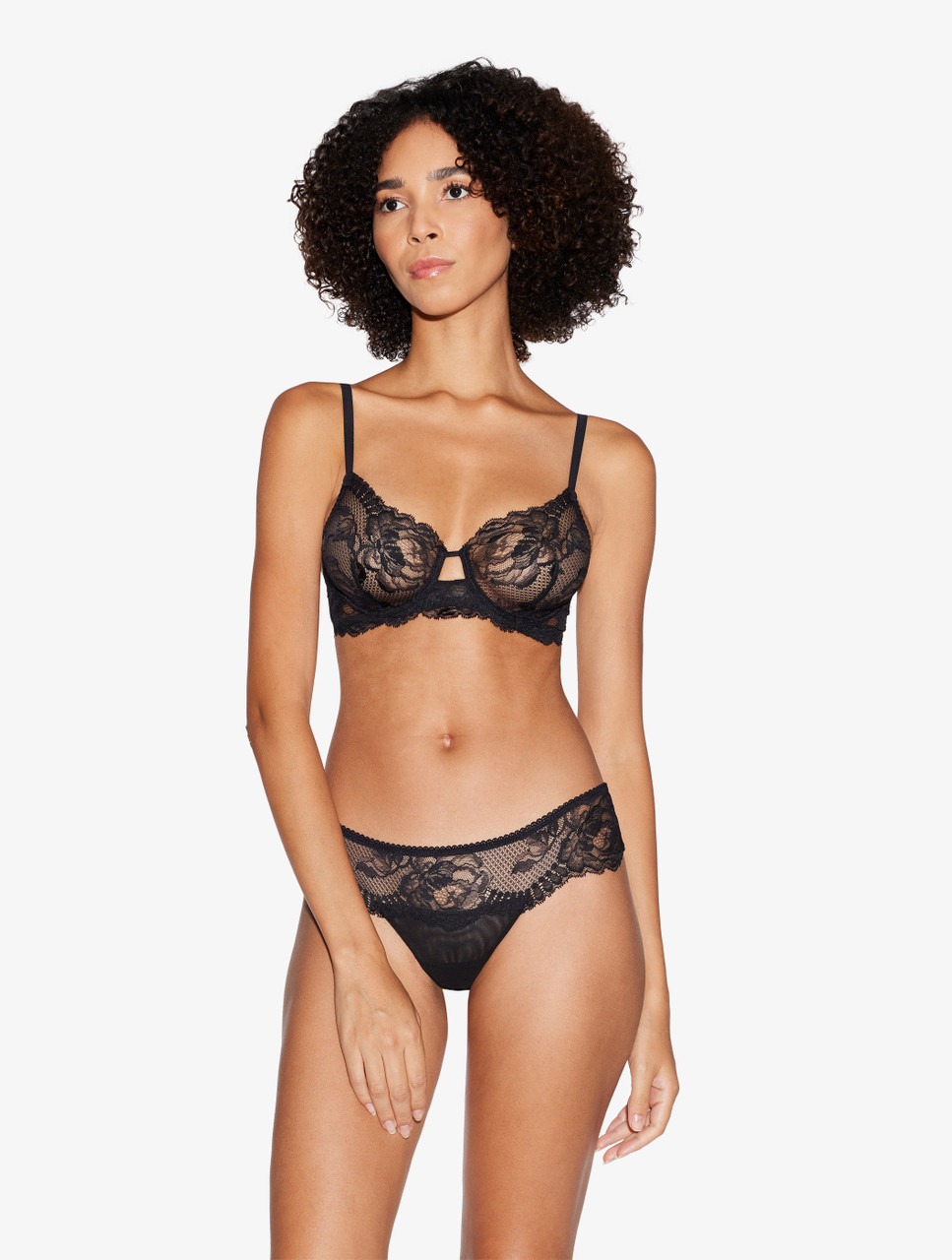 Buy La Perla Brigitta Lace-trim Thong - Black At 59% Off