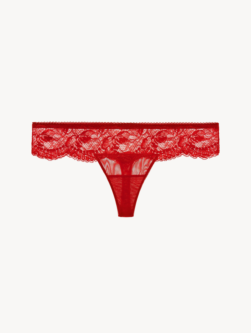 Luxury Lace Thong in Red