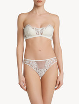 Bandeau Bra in off-white silk georgette with Leavers lace_3
