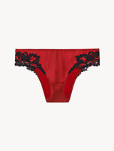 Red silk medium briefs with frastaglio_0