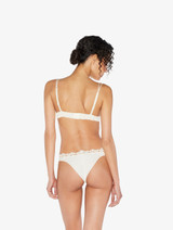 Brazilian brief in off-white Lycra with macramé_2
