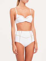 High-waisted bikini briefs in white with metallic embroidery_1