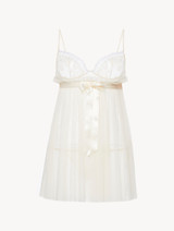 Slip and thong in off-white embroidered tulle_0