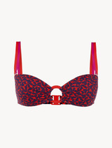 Bandeau bikini top in Red and Blue_0