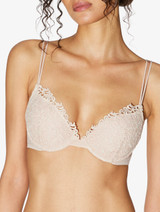 Rose Beige push-up bra with macramé_3