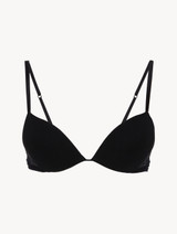 Push Up Bra in Onyx with embroidered tulle_0