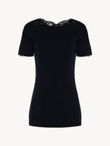 Black cotton T-shirt_0