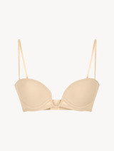 Latte-coloured underwired padded bandeau U-bra_0