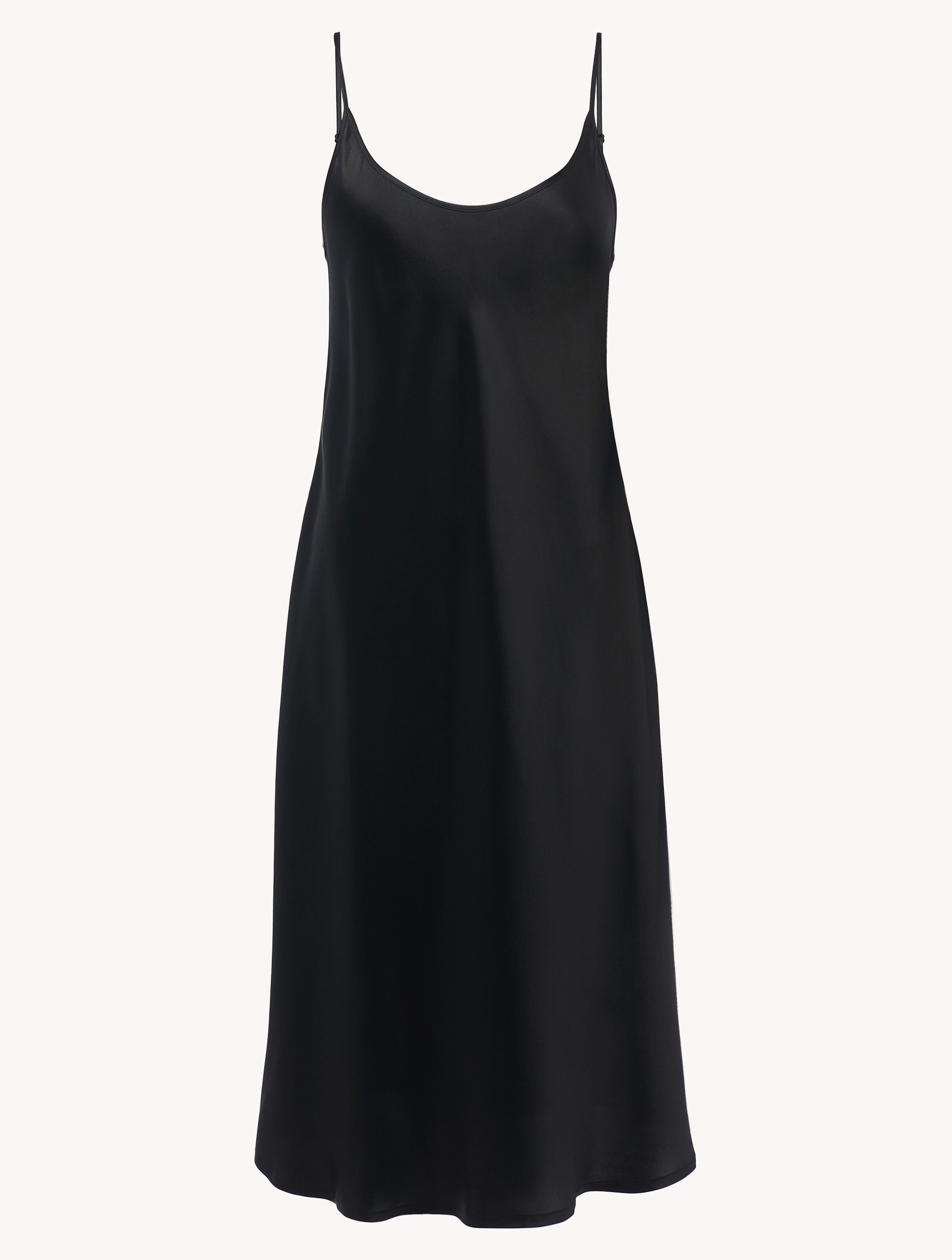 Luxury Silk Long Slip Dress in Black | La Perla