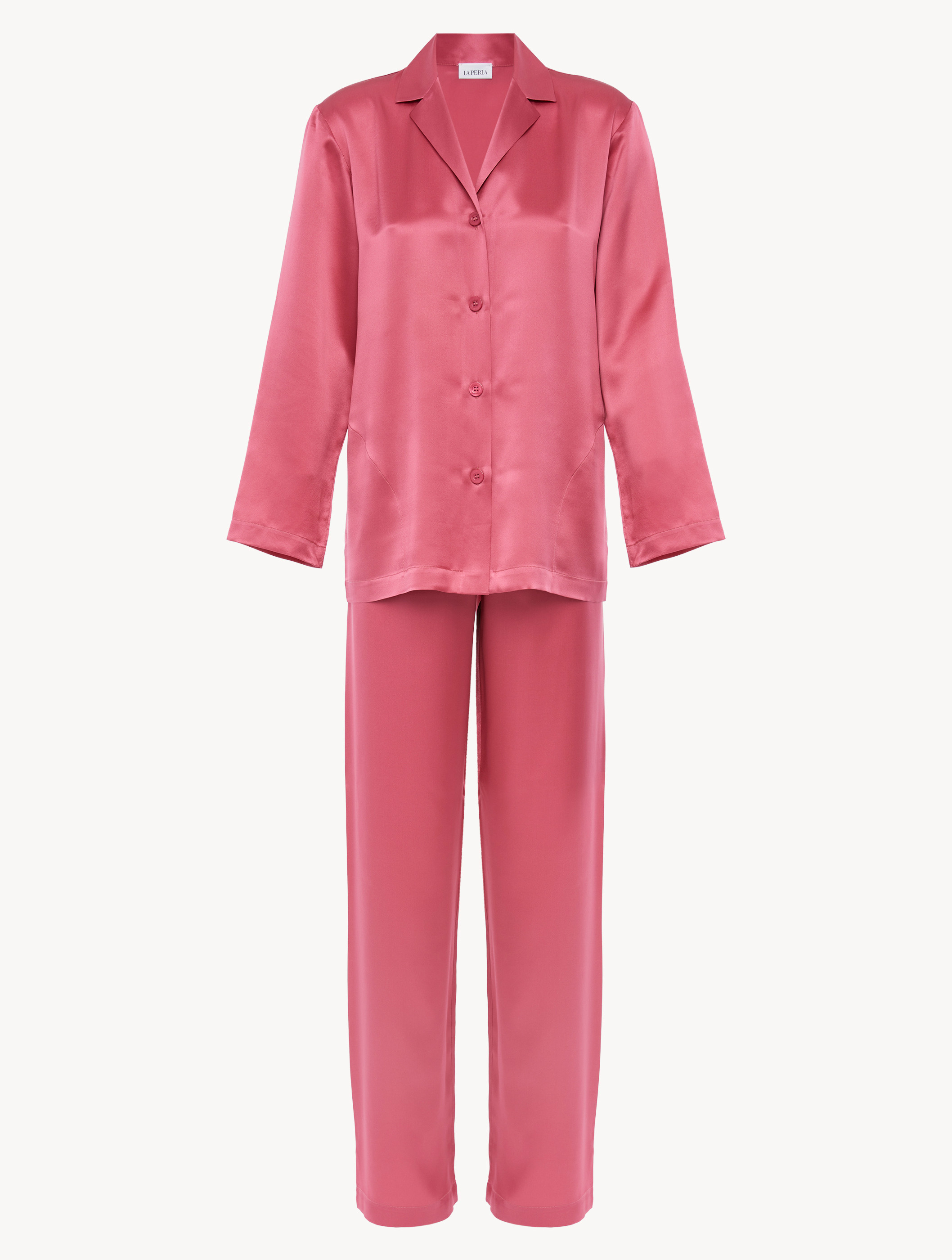 Luxury Silk Pyjama Set in Black La Perla