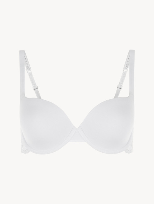 White cotton T-shirt bra_8