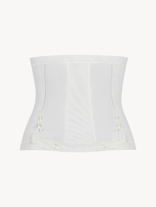 La Perla High-waist  High-waisted Briefs in off-white stretch tulle -  Womens < Pechamps