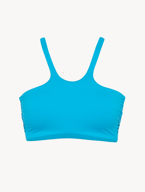 Unpadded bikini top in turquoise_3