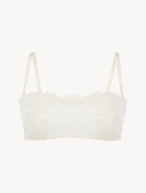 white lace bandeau bralette