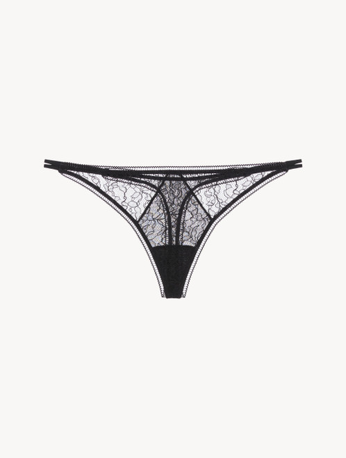 Lace Thong in Onyx_0