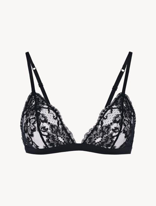 Luxury Lace Triangle Bra in Black | La Perla