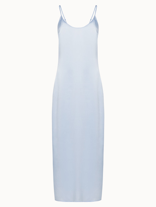 Luxury Silk Long Slip Dress in White