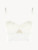 White Lycra strapless brassiere with Chantilly lace_0