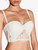 Bandeau Bra in Off White with Cotton Leavers Lace_4