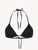 Triangle Bikini Top in Black with beading_0