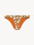 Orange Printed Bikini Brief with pleat detailing_0