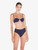 Monogram Bandeau Bikini Top in Navy_1