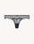 Thong in Steel Blue and Black with Leavers lace_0