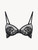 Underwired bra in black Leavers lace