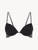 Black padded push-up bra with Leavers lace trim_0