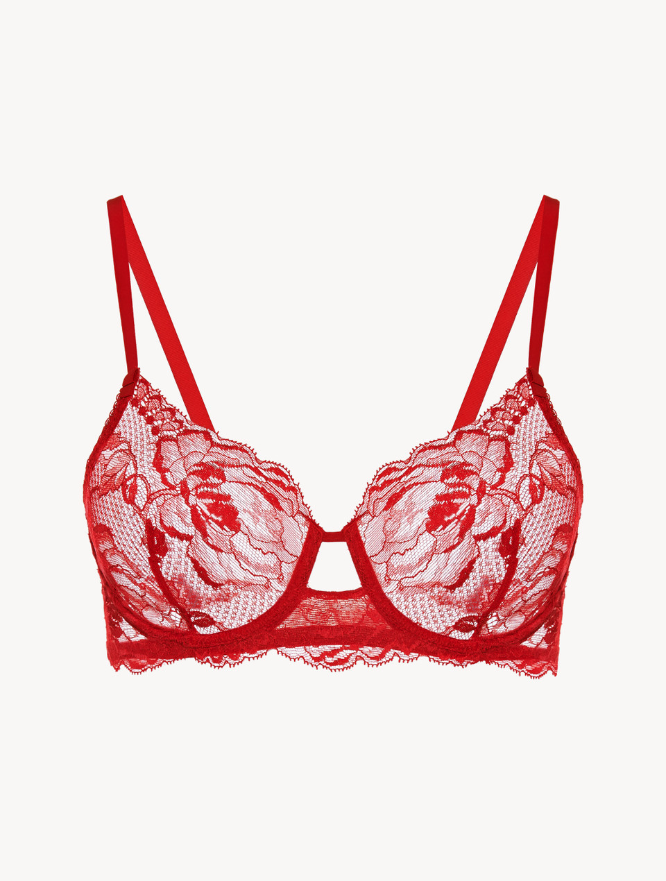 Luxury Lace Underwired Bra In Red La Perla