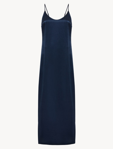 navy silk nightdress