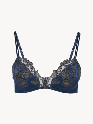 navy blue La Perla bra 90 b Lace ref.286159 - Joli Closet