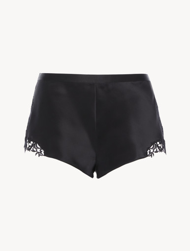新品同様Letra MIMOSA Black / Cream (SHORT S) Shorts with Eyelet Embroidery - Black - Ladies | H&M US