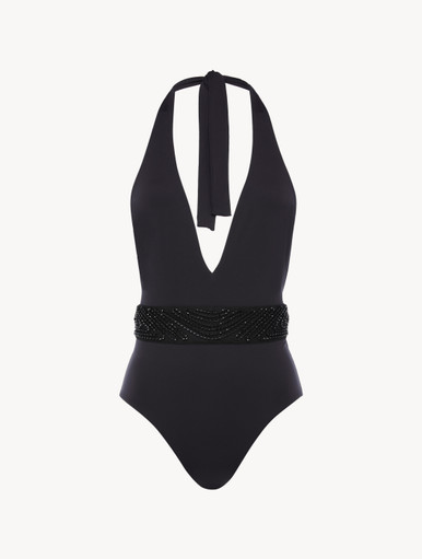 ◆ITZAVIBE◆ Lettering satin one piece black ICA22WOP8BK CFIPLM0067900_NRB010_100__7123