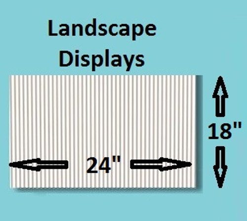 (100) 24" x 18" 4 mm White Fluted Corrugated Plastic Horizontal