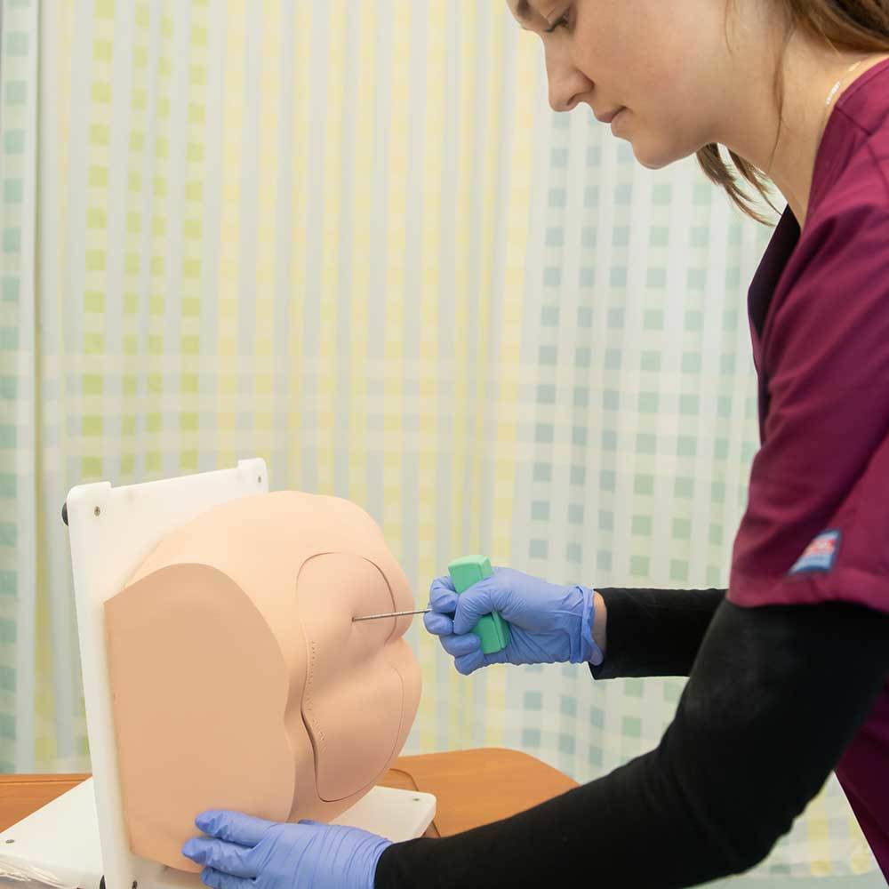 Bonnie Bone Marrow Biopsy Skills Trainer with Case and Set of 5 Illiac Crest Inserts