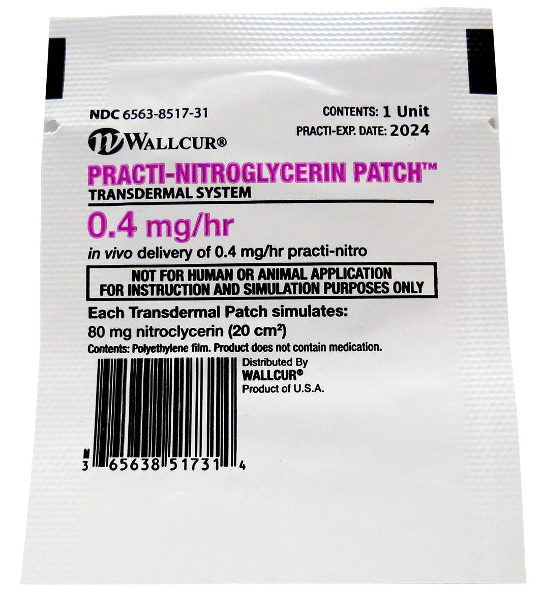 Practi-Nitroglycerin Patch (0.4 mg/hr) - 100 Count