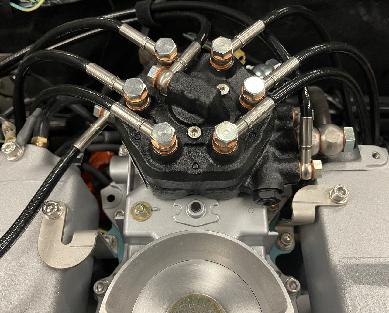 DELOREAN BRAIDED STAINLESS FUEL INJECTION LINE SET | Delorean ...