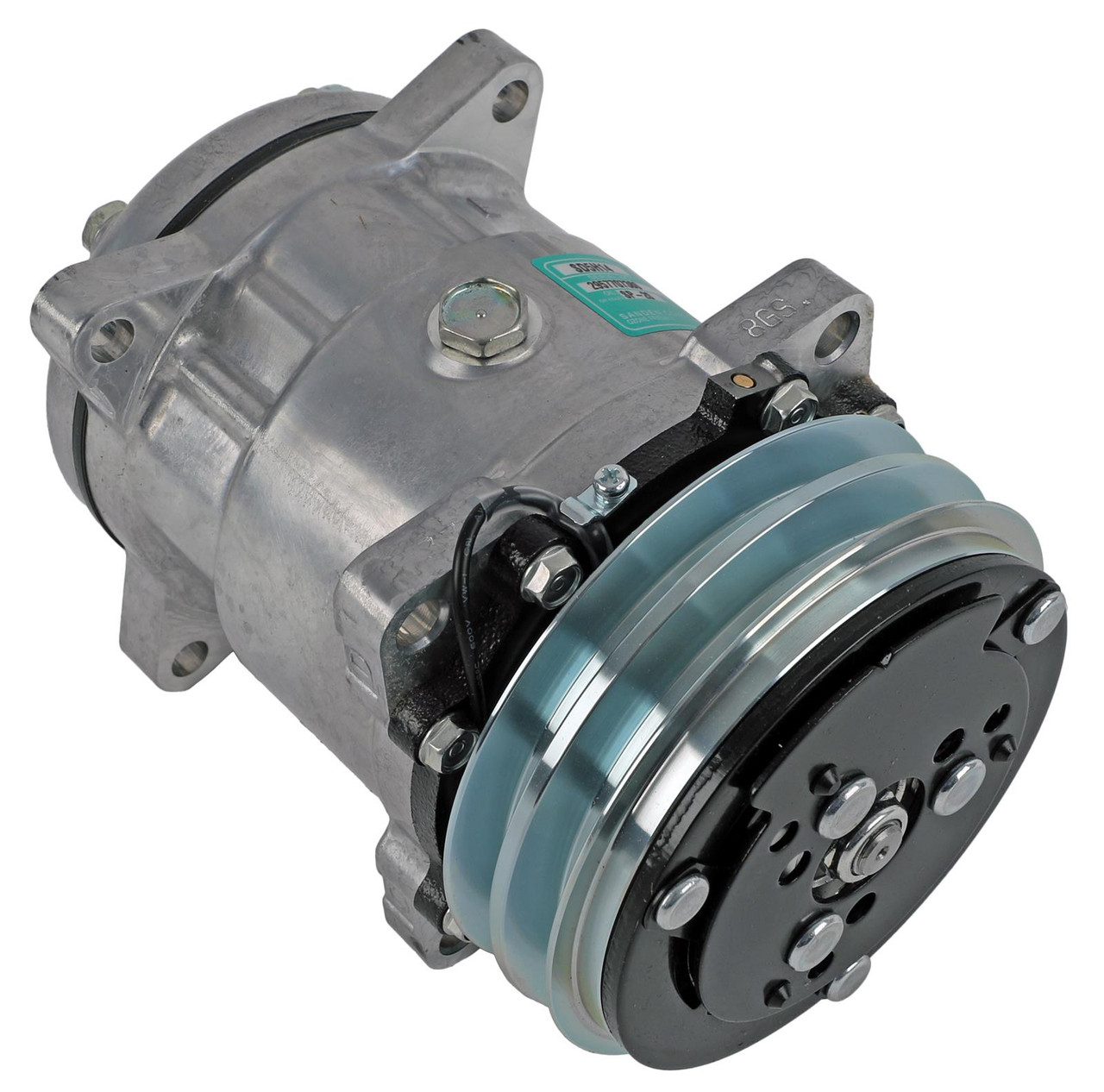 A/C COMPRESSOR WITH INTEGRATED HIGH PRESSURE RELIEF | Delorean Industries
