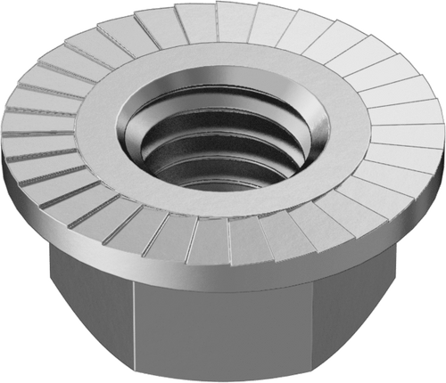 5. Nut M10 Flanged Stainless