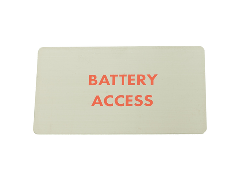 3. Battery Access Label Stainless