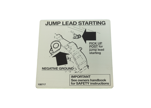 9. Jump Starting Instructions Label Stainless