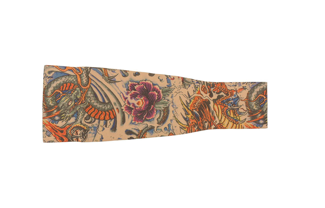 Lotus Dragon Tattoo Arm Sleeve - LympheDIVAs