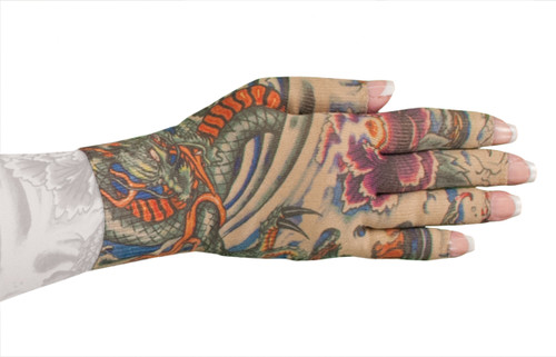 Lotus Dragon Tattoo Glove