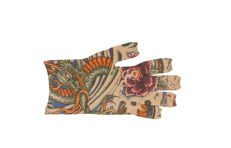 lotus dragon tattoo glove