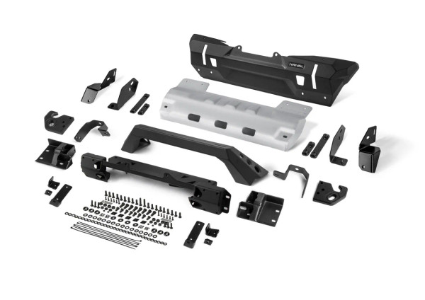 Rival Aluminum Stubby Front Bumper Skid Plate JK JL Wranglers JT Gladiators