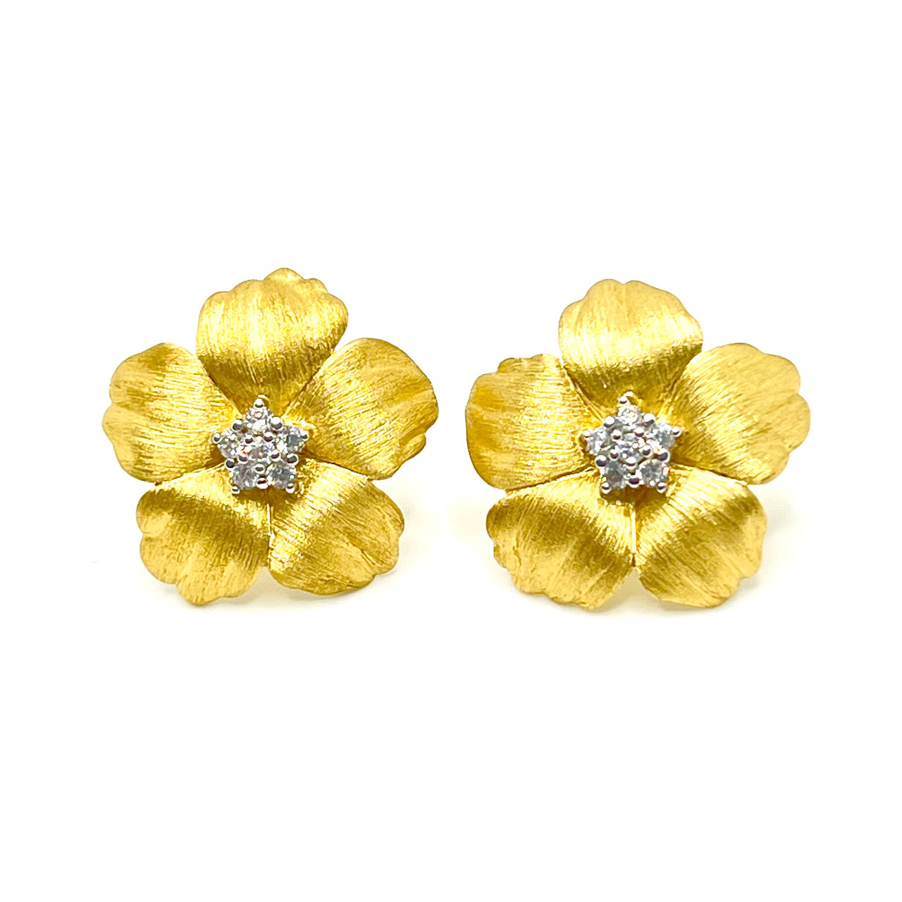 Details 252+ gold flower earrings latest