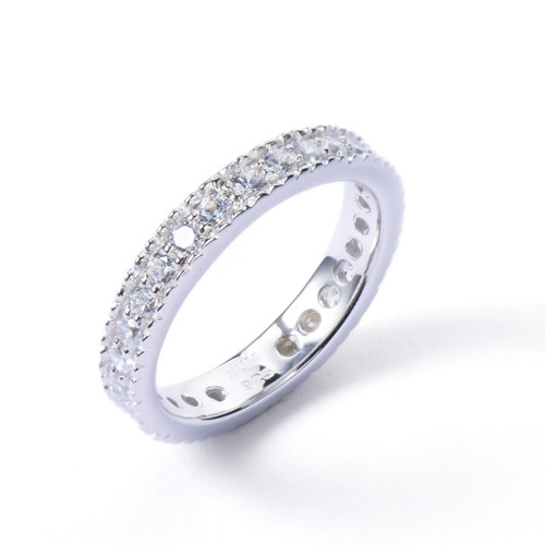 Faux Diamond CZ Wedding Band Ring