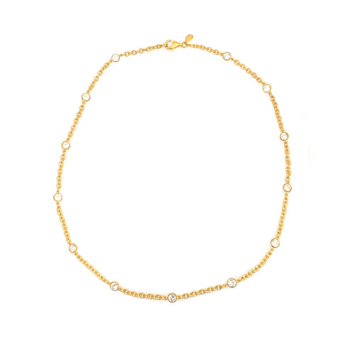 CZ by the Yard Vermeil Necklace