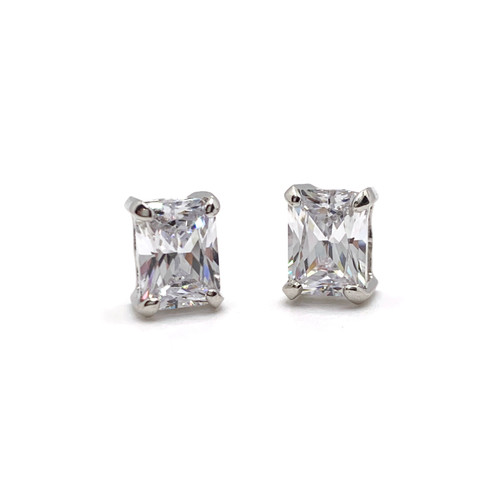 2ct Radiant Cut Simulated Diamond Stud Earrings